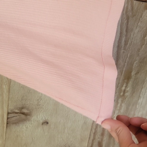 Free People Light Pink Ribbed Swing Tank Size Small - Picture 2 of 5